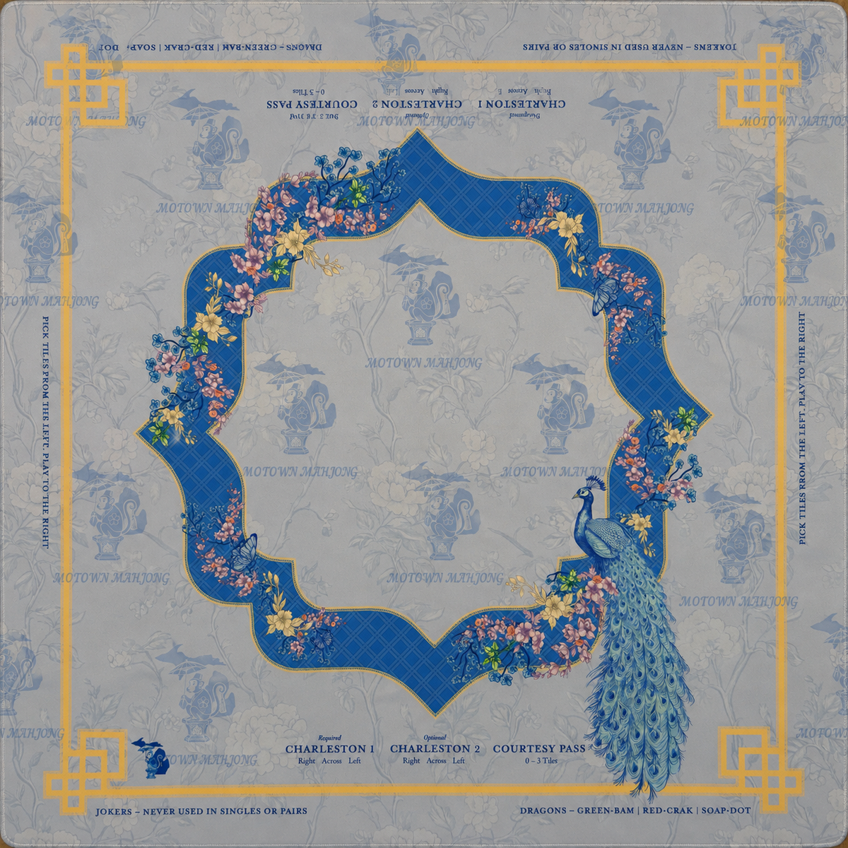Heritage Peacock,Periwinkle Mat￼