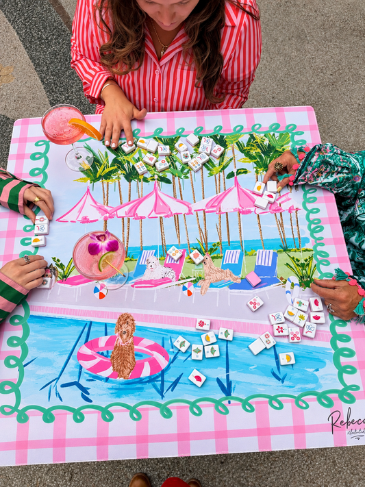 POOL PAWTY-MAHJONG MAT pre order