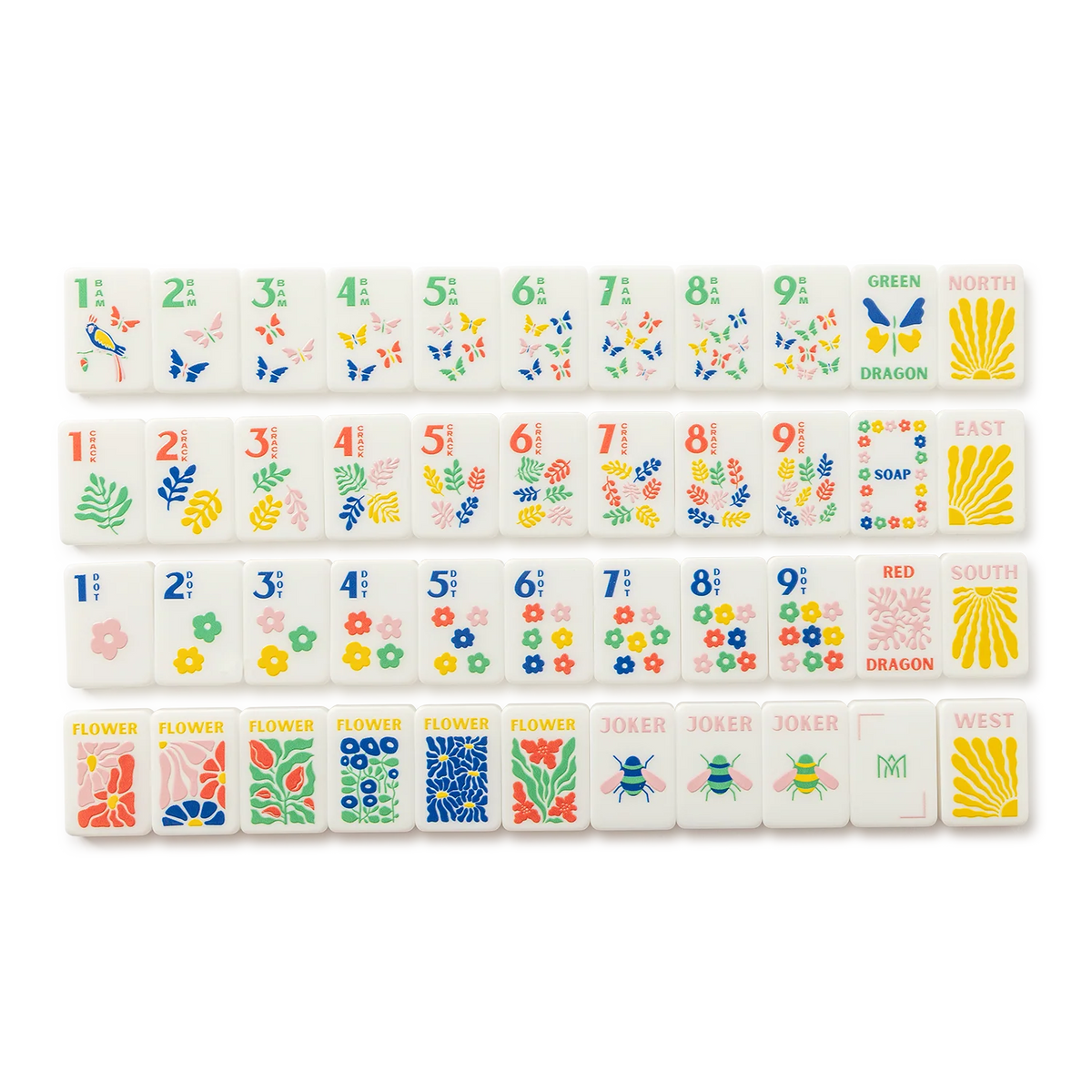 Amahj Line
Garden Stamped Mahjong Tile and Mat Bundle