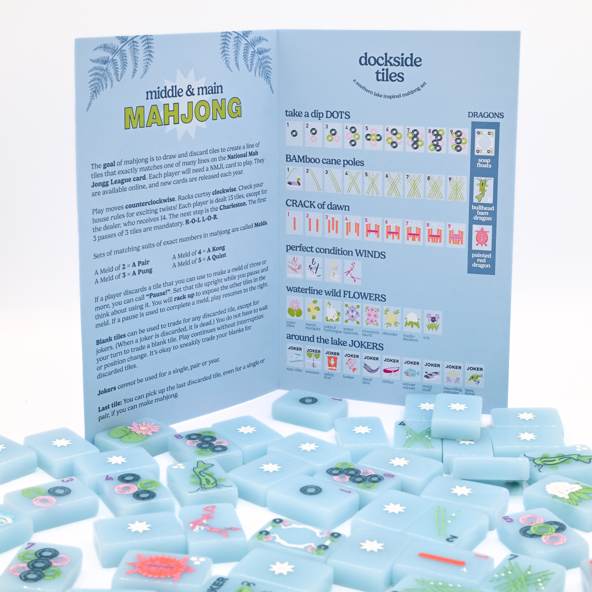 Dockside Tiles- A Southern Lake Inspired Mahjong Set
