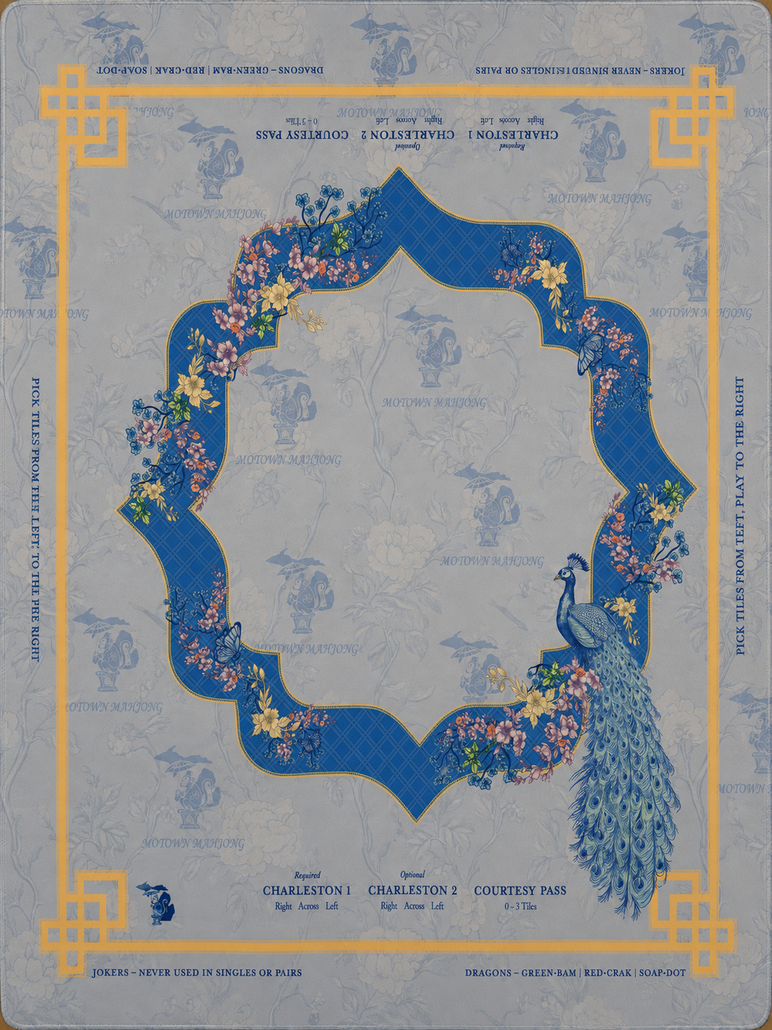Heritage Peacock,Periwinkle Mat￼