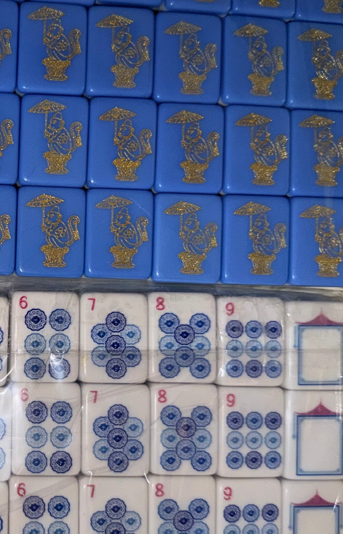 Motown Chinoiserie Dark blue & Gold Tile set