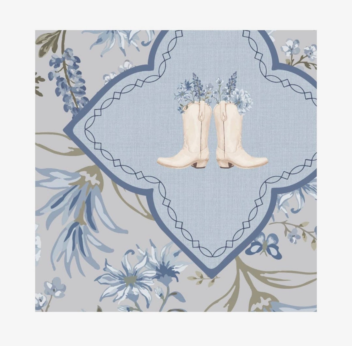 Neoprene Bluebonnet
Trails Mahjong Mat | Texas
Floral Boots