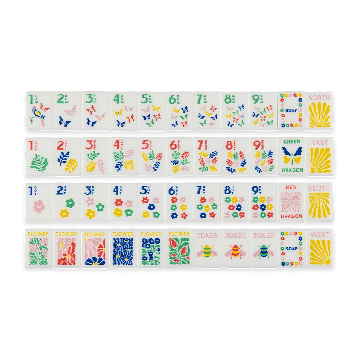 Amahj Line
Garden Stamped Travel Mahjong bundle with Mat