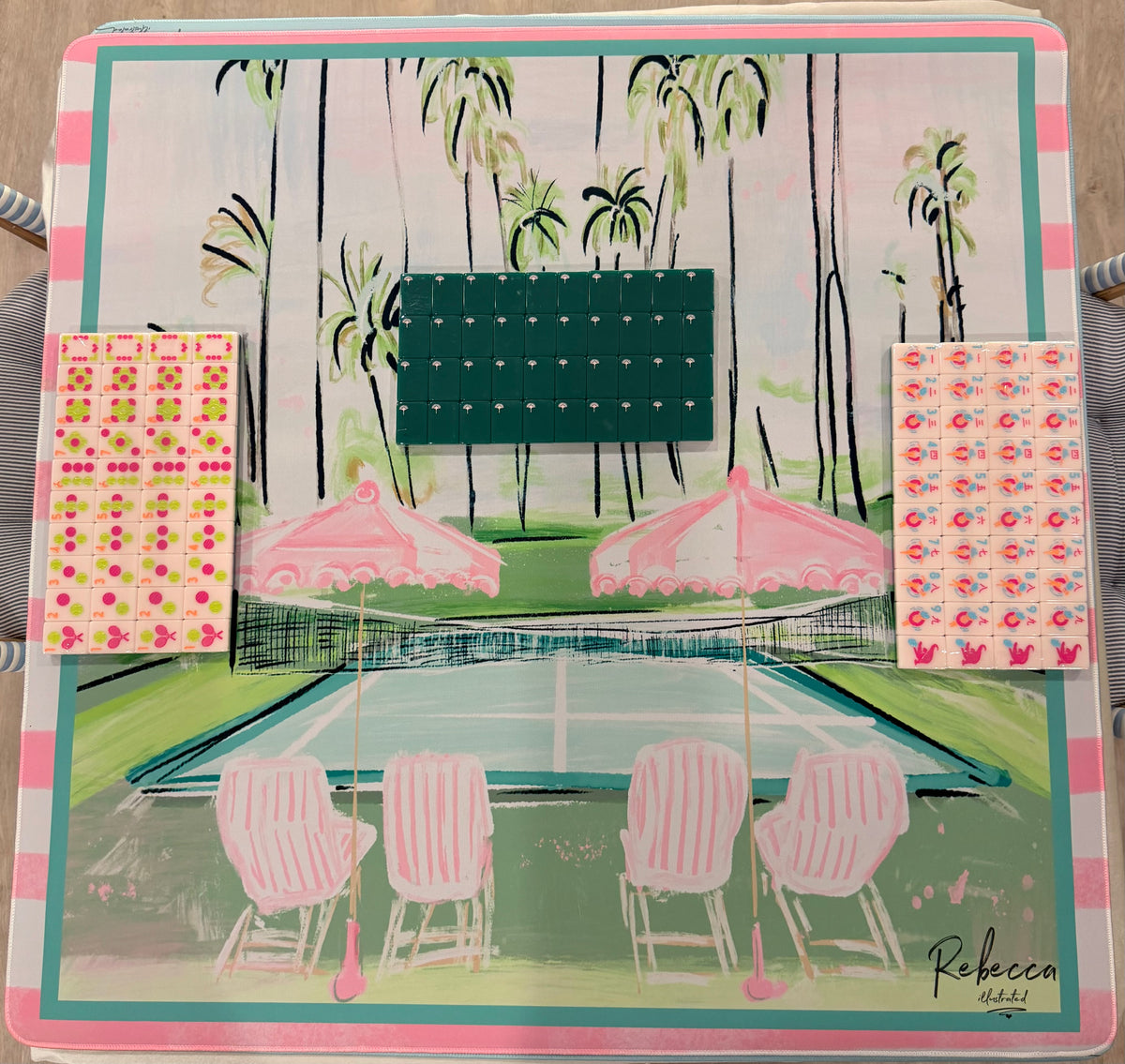 TENNIS IN PARADISE-MAHJONG MAT