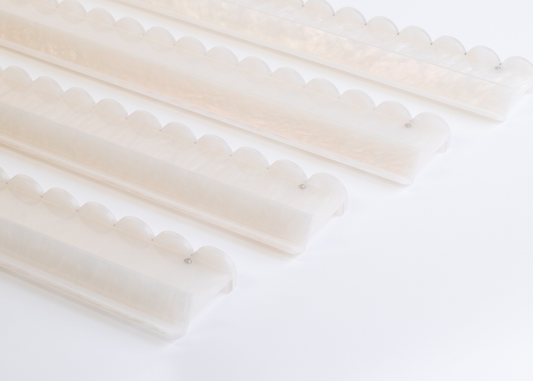 Opal classic acrylic Racks , scalloped pushers ￼available in store