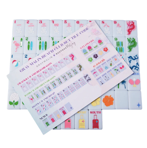 Bespoke X Gray Malin Beach Club Mahjong Tiles