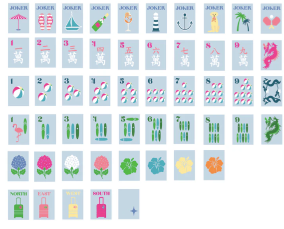 Bespoke X Gray Malin Beach Club Mahjong Tiles