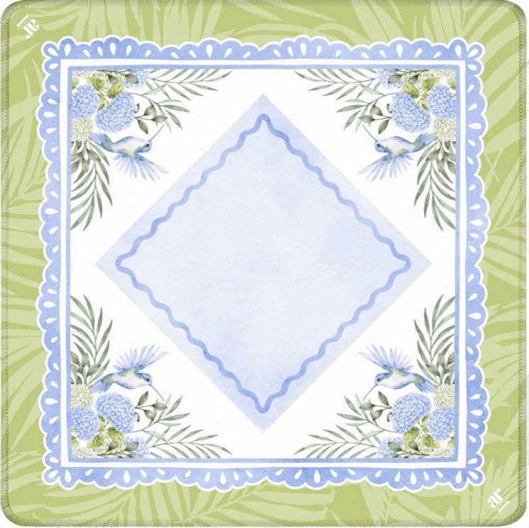 Hummingbird Hydrangea Mahjong Mat